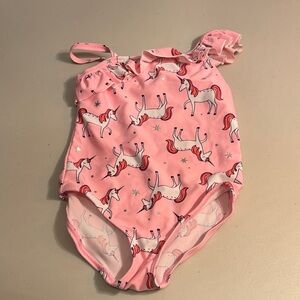 Pink Unicorn Kids Swim One Piece
